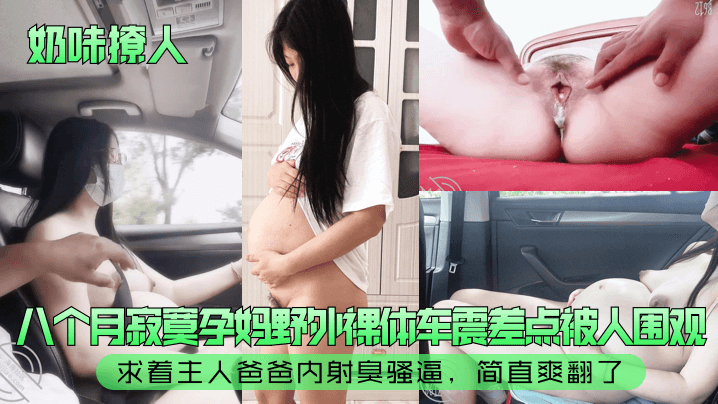 奶味撩人八个月寂寞孕妈野外裸体车震差点被人围观求着主人爸爸内射臭骚逼简直爽翻了